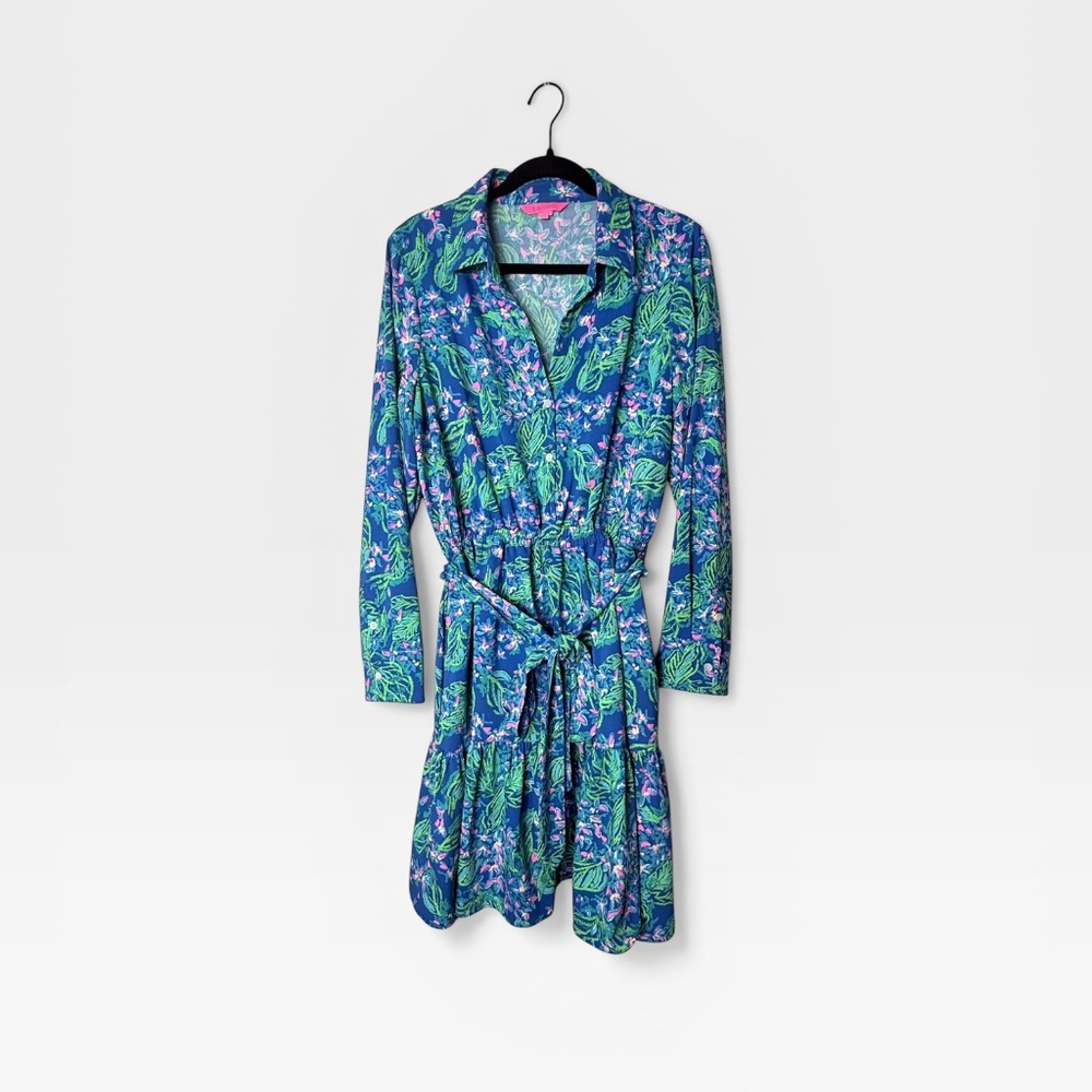 Lilly Pulitzer Eilenne Shirtdress‎ Long Sleeve Dress (I)